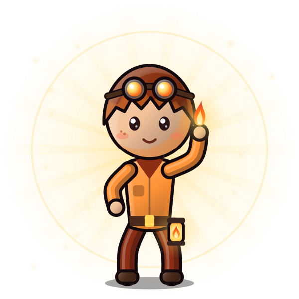Ember Scout with goggles and a flame lantern