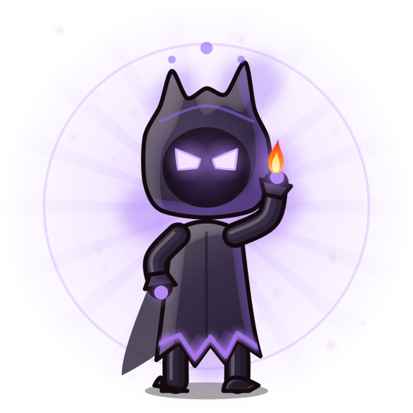 Obsidian Ghost, a smoky violet-eyed wraith