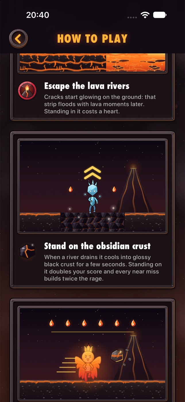The in-game guide with illustrated mechanic cards